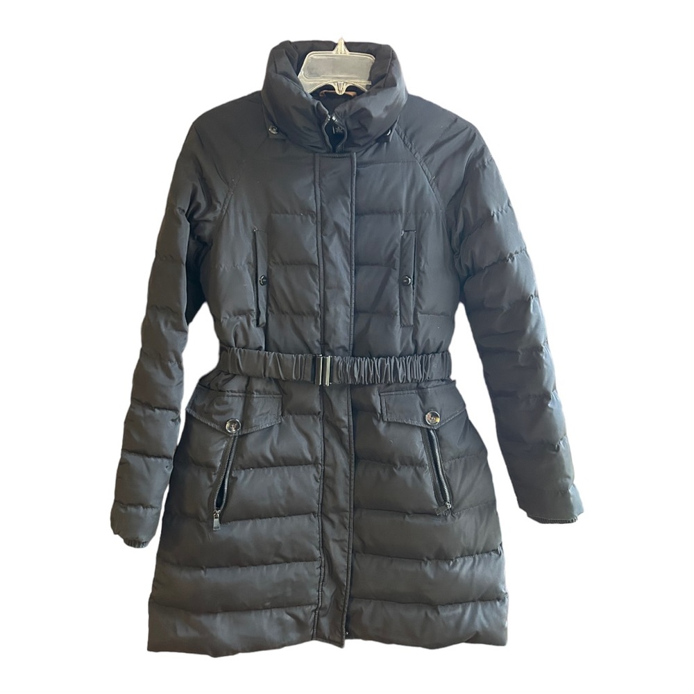 Jones New York down-filled puffer black car length coat Size S